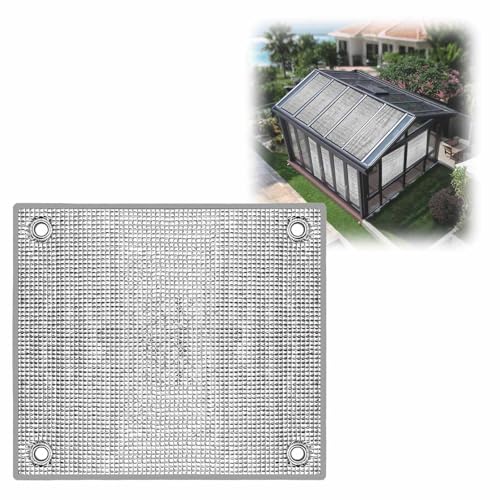 Fenster Folie Blickschutz Verdunkelungsfolie Fenster Wärmeisolierung Ohne Bohren Mit Saugnäpfen 8mm Aluminium Isolierfolie 30 40 50 60 70 80 90 100 110cm(Grau,140x250 cm) von Generisch