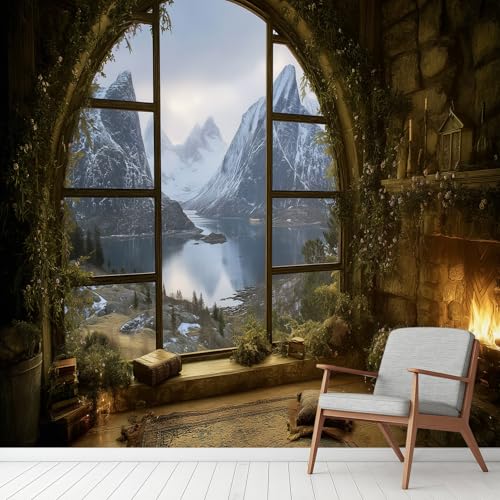 Fensterblick Fenster Tapete Selbstklebende Fototapete Wald Nebel Bergdorf Ruhe Tapeten Natur Landschaft Luxus Wandtapete Vinyl Wasserdicht Wandaufkleber für Wohnzimmer Schlafzimmer Küchen 250x370 cm Fensterblick Fenster Tapete Selbstklebende Fototapete Wald Nebel Bergdorf Ruhe Tapeten Natur Landschaft Luxus Wandtapete Vinyl Wasserdicht Wandaufkleber für Wohnzimmer Schlafzimmer Küchen 250x370 cm von Generisch