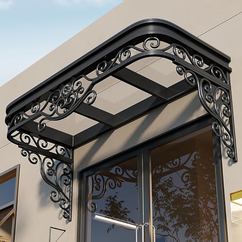Fensterbrunnenabdeckungen für den Außenbereich, Terrassenmarkisen für Schatten und Regen, Haustürvordach für Veranda, langlebiger Schutz vor Elementen von Generisch