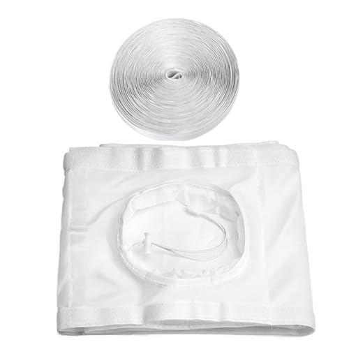 Fensterdichtung für Klimaanlage, versiegelter Doppelschlauch, verstellbar, horizontales hochwertiges Schiebeset, Polyester-Türlüftungs-Set, wetterfeste Produkte mit Kordelzug-Design für das Gerät von Generisch