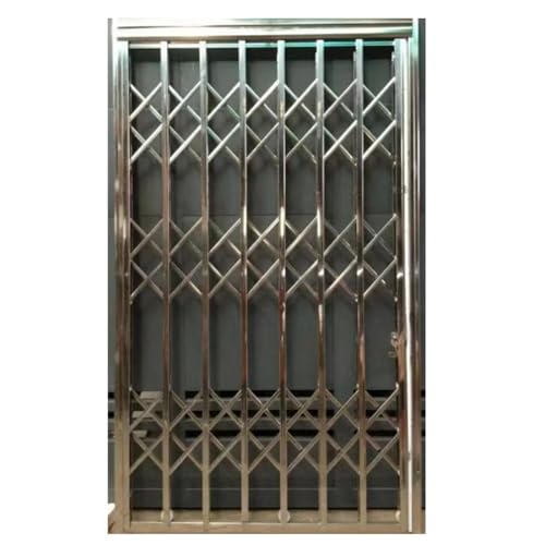 Fenstergitter Einbruchschutz 80 85 90 95 100 Falttürfenster Sicherheitsgitter, Edelstahl Faltbares Einbruchschutzfenster, Einziehbares Einbruchschutztorfenster Für Schulen/Geschäfte(95x160cm) von Generisch