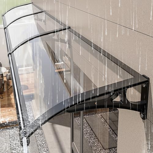 Fenstermarkise für den Außenbereich - UV-Schutz Dach aus Polycarbonat für Regen und Schnee an der Eingangstür - stilvolle wetterbeständige Überdachung von Generisch