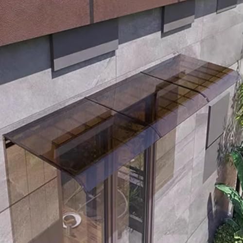 Fenstermarkisen Außen Außen Terrasse Veranda Vordach Transparent Polycarbonat Abdeckung Vordertürüberstand UV/Regen Schneeschutz Hohlblech von Generisch