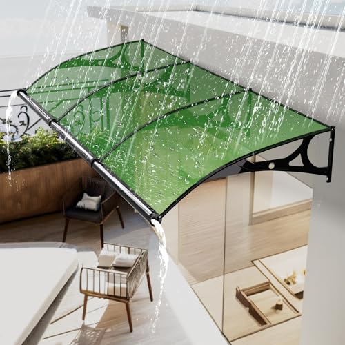 Fenstertürmarkise – Polycarbonat-Überstand mit leiser Aluminiumhalterung, starke Tragfähigkeit, regen- und schneefest, einfach zu installieren Fenstertürmarkise – Polycarbonat-Überstand mit leiser Aluminiumhalterung, starke Tragfähigkeit, regen- und schneefest, einfach zu installieren von Generisch
