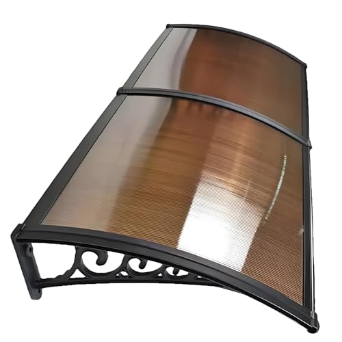 Fenstertürvordach mit Drainage, UV-Blockdach, einfache Installation für Regen- und Schneeschutz auf Terrasse Veranda von Generisch