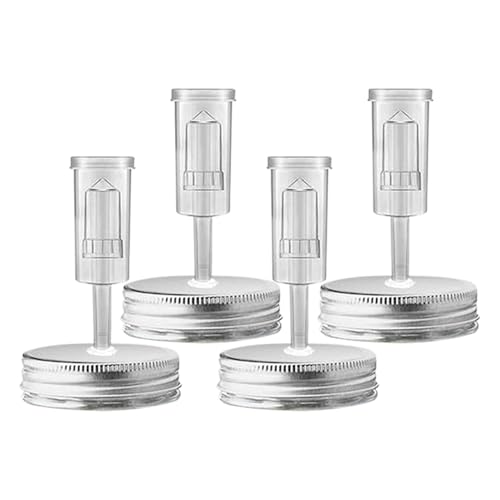 Fermentationsset, 4 verbesserte Gärdeckel für 87 mm breite Einmachgläser zur Herstellung und Aufbewahrung von Sauerkraut (Gläser nicht im Lieferumfang enthalten) von Generisch
