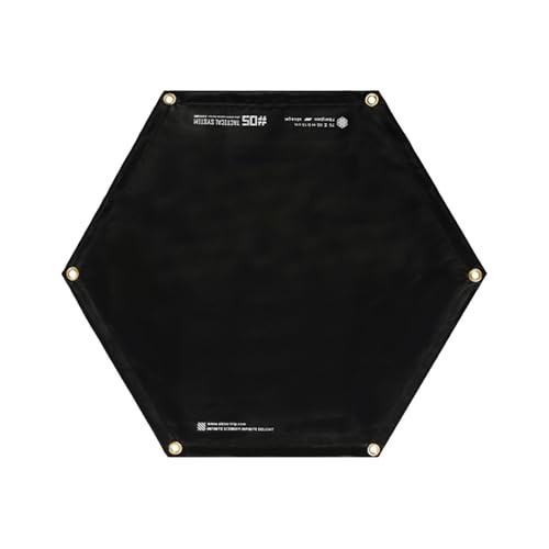 Feuerfeste Deckmatte | Runde Flammschutzmittel -Herdschutzmatte | Outdoor Silikon Hitzebeständiger Teppich | Isolierter Feuerstelle Basisschild für Camping, Terrasse, Barbecue, Holzkohlegrill, Hinterh von Generisch