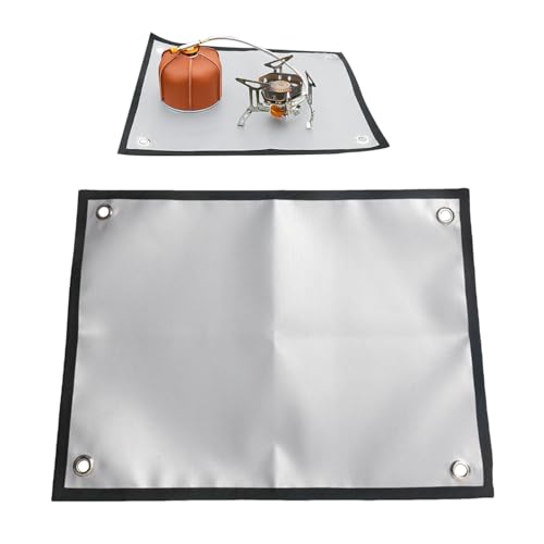Feuerstellen Unterlage | Outdoor Camping Feuerkorb Schutzmatte | Zusammenklappbarer Schutz Für Grill Jagdhütte Holzkohlegrill Schnell Reinigung von Generisch