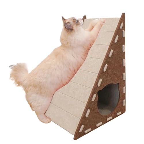 Filzkatze Kratzer, vertikaler Katzenkratzer - Trianguläre vertikale integrierte Katzenkratzer,Nicht-Shedding-Filzkratzer-Kern-resistente Kätzchenklettermatte für Langeweile Filzkatze Kratzer, vertikaler Katzenkratzer - Trianguläre vertikale integrierte Katzenkratzer,Nicht-Shedding-Filzkratzer-Kern-resistente Kätzchenklettermatte für Langeweile von Generisch