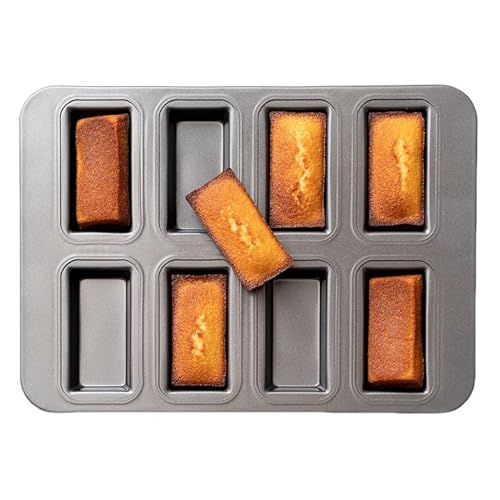 Financier Form, rechteckige Muffinform, kleine Kastenformen, solides Material, mühelos zu reinigen, 25,5 x 20 x 4 cm, für Muffins, Brownies, Cupcakes, Käsekuchen von Generisch