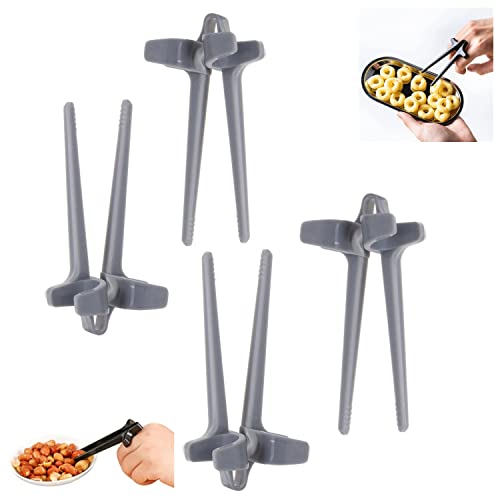 Fingerstäbchen für Gamer,4 Stück Fingerstäbchen für faule Finger Chopsticks, essen beim Zocken Hand-Free Snack-Finger-Essstäbchen, Für Gaming-Snack-essstäbchen Hilfsstäbchen für Gamer Sticks (Grau) von Generisch