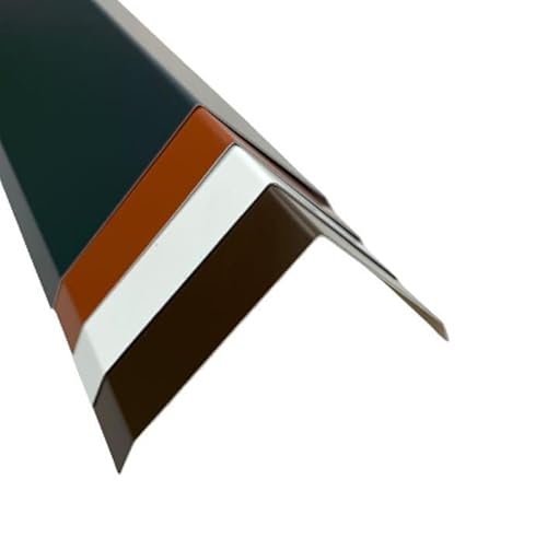 Firstblech Gratblech Dach Dachblech Alu Aluminium farbig 2 m lang 0,8 mm stark (Alu weiß RAL 9010, Zuschnitt 40 cm) von Generisch