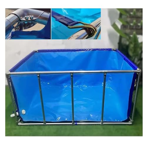 Fischteich Koi-Tank mit transparentem Fenster – PVC-Segeltuch und Stahlrahmen, einfache Einrichtung im Freien Aquarium Pool Fischteich Koi-Tank mit transparentem Fenster – PVC-Segeltuch und Stahlrahmen, einfache Einrichtung im Freien Aquarium Pool von Generisch