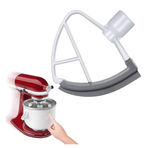 Flacher Paddel-Schlägelaufsatz, Schlägel mit Schaber, 16 x 16 cm, Mixer-Reihenaufsatz, grau/weiß, neigbarer Kopf, Standmixer notwendig, Flex-KantenWhipper für Flacher Paddel-Schlägelaufsatz, Schlägel mit Schaber, 16 x 16 cm, Mixer-Reihenaufsatz, grau/weiß, neigbarer Kopf, Standmixer notwendig, Flex-KantenWhipper für von Generisch