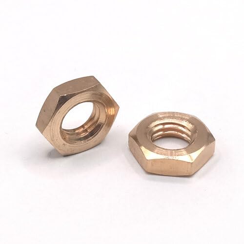 Flachmutter DIN 439 - Sechskantmutter niedrige Form - Messing (M12, 50 Stück) von Generisch