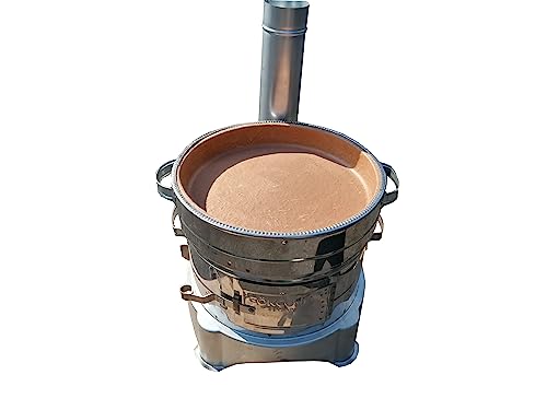 Fladenbäcker Brotbäcker Holzkohlegrill Camping Grill BBQ (Tontopfgrill) von Generisch