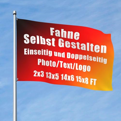Flagge Selbst Gestalten, Personalisierte Eigenes Foto/Text/Logo, 4 Größen (60x90cm/90x150cm/120x180cm/140x210cm), für Schlafsäle Schlafzimmer Clubs Konzerte Bars Poster Dekoration von Generisch