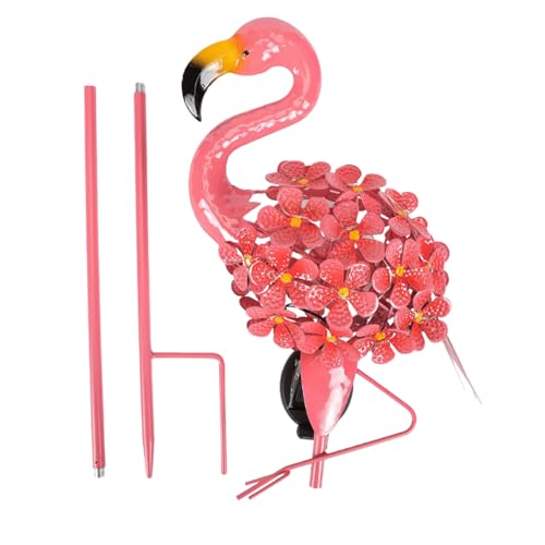 Flamingo -Beleuchtung Ornamente - Flamingo Outdoor -Solarleuchten, solarbetriebene Flamingo -Pfahlleuchten | Garden Solar Lights Metall Flamingo Dekorative rosa Ornamente mit Metallstöcken für von Generisch