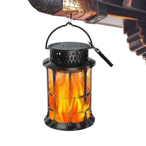 Flammenlicht Solarlaterne – Außenleuchte, energieeffizient, Solar-Gartenleuchte wasserdicht | rustikaler flackernder Flammeneffekt, Hofdekoration von Generisch
