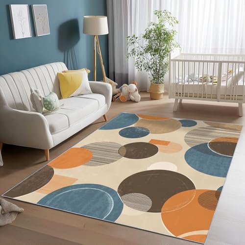 Flanell Teppich Modern Abstrakt Geometrisch Thema, Braune Blau Soft Touch Teppiche 160 x 230 cm für Kinder Wohnzimmer Schlafzimmer - Leicht Zu Reinigen Mit rutschfest Rückendeckung Flanell Teppich Modern Abstrakt Geometrisch Thema, Braune Blau Soft Touch Teppiche 160 x 230 cm für Kinder Wohnzimmer Schlafzimmer - Leicht Zu Reinigen Mit rutschfest Rückendeckung von Generisch