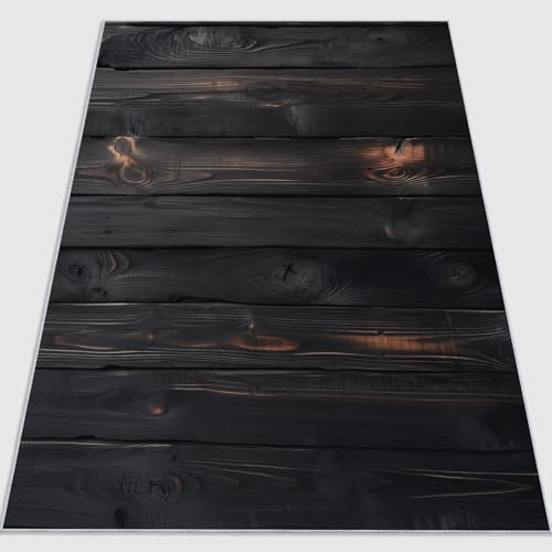 Flanell Teppich Realistisch Realistisch Holzbretter Thema, Dunkelgrau Soft Touch Teppiche 60 x 90 cm für Kinder Wohnzimmer Schlafzimmer - Leicht Zu Reinigen Mit rutschfest Rückendeckung Flanell Teppich Realistisch Realistisch Holzbretter Thema, Dunkelgrau Soft Touch Teppiche 60 x 90 cm für Kinder Wohnzimmer Schlafzimmer - Leicht Zu Reinigen Mit rutschfest Rückendeckung von Generisch