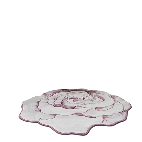 Flanell-Teppich in Rosenform, Wohnzimmermatte, runder Teppich, Couchtisch, Sofakissen, schmutzabweisend, rutschfest, Heimdekoration, 180 cm, Rosa Flanell-Teppich in Rosenform, Wohnzimmermatte, runder Teppich, Couchtisch, Sofakissen, schmutzabweisend, rutschfest, Heimdekoration, 180 cm, Rosa von Generisch