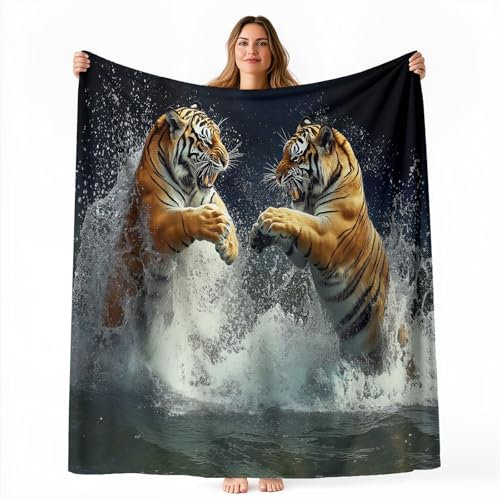 Flanelldecken 70x100 cm mit Tiger Mustern, Tier Dekoration Kuscheldecke super weich warm und leicht geeignet für Zuhause Schlafzimmer Sofa Büro Flanelldecken 70x100 cm mit Tiger Mustern, Tier Dekoration Kuscheldecke super weich warm und leicht geeignet für Zuhause Schlafzimmer Sofa Büro von Generisch