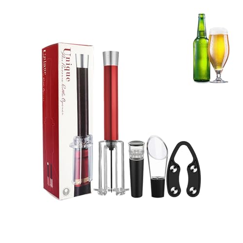 Flaschenöffner-Set - Rotweinflaschenöffner-Set | Manueller Weinflaschenöffner, Multifunktionales Weinöffner-Set, praktische Flaschen für zu Hause von Generisch