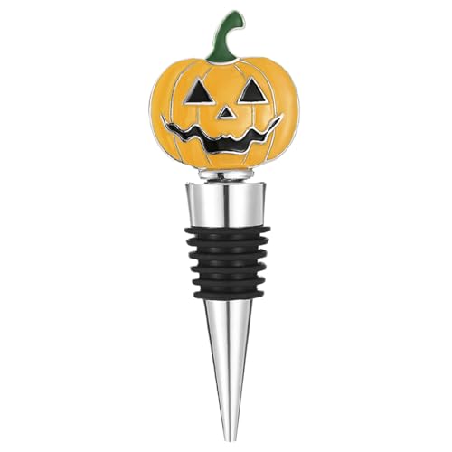 Flaschenverschluss, Weinflaschenverschluss, Kürbis-Weinkorken, Halloween-Legierung, Weinversiegelung, Flaschenkorken, starke Abdichtung, Festival, Getränkedekorationen für Küche, Zuhause, Keller von Generisch