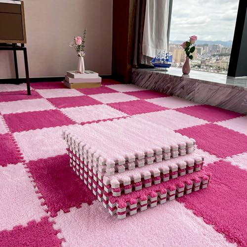 Flauschige Spielmatten - 80 ineinandergreifende Schaumstoffbodenfliesen, 30 x 30 cm Plüsch -Puzzle -Teppich für Kinder Spielbereich, weich und langlebig, ideal für den Innengebrauch Flauschige Spielmatten - 80 ineinandergreifende Schaumstoffbodenfliesen, 30 x 30 cm Plüsch -Puzzle -Teppich für Kinder Spielbereich, weich und langlebig, ideal für den Innengebrauch von Generisch