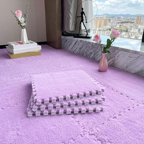 Flauschige Spielmatten - 80 ineinandergreifende Schaumstoffbodenfliesen, 30 x 30 cm Plüsch -Puzzle -Teppich für Kinder Spielbereich, weich und langlebig, ideal für den Innengebrauch Flauschige Spielmatten - 80 ineinandergreifende Schaumstoffbodenfliesen, 30 x 30 cm Plüsch -Puzzle -Teppich für Kinder Spielbereich, weich und langlebig, ideal für den Innengebrauch von Generisch