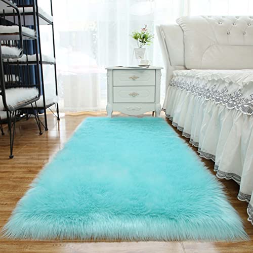 Flauschiger Kunstfell-Teppich für Wohnzimmer, 60 x 60 cm, superweicher Schaffell-Teppich, zotteliger seidiger Plüschteppich, Wollimitat, Schaffell-Imitat, Schlafzimmerteppiche, rechteckige Bodenmatte Flauschiger Kunstfell-Teppich für Wohnzimmer, 60 x 60 cm, superweicher Schaffell-Teppich, zotteliger seidiger Plüschteppich, Wollimitat, Schaffell-Imitat, Schlafzimmerteppiche, rechteckige Bodenmatte von Generisch