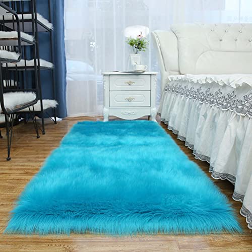 Flauschiger Kunstfell-Teppich für Wohnzimmer, 60 x 60 cm, superweicher Schaffell-Teppich, zotteliger seidiger Plüschteppich, Wollimitat, Schaffell-Imitat, Schlafzimmerteppiche, rechteckige Bodenmatte Flauschiger Kunstfell-Teppich für Wohnzimmer, 60 x 60 cm, superweicher Schaffell-Teppich, zotteliger seidiger Plüschteppich, Wollimitat, Schaffell-Imitat, Schlafzimmerteppiche, rechteckige Bodenmatte von Generisch