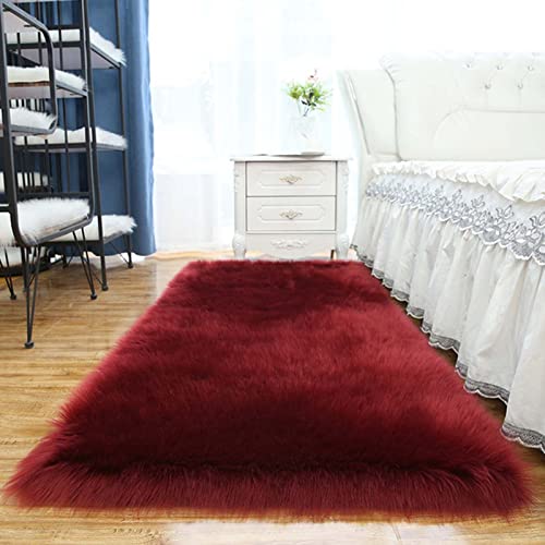 Flauschiger Kunstfell-Teppich für Wohnzimmer, 60 x 60 cm, superweicher Schaffell-Teppich, zotteliger seidiger Plüschteppich, Wollimitat, Schaffell-Imitat, Schlafzimmerteppiche, rechteckige Bodenmatte Flauschiger Kunstfell-Teppich für Wohnzimmer, 60 x 60 cm, superweicher Schaffell-Teppich, zotteliger seidiger Plüschteppich, Wollimitat, Schaffell-Imitat, Schlafzimmerteppiche, rechteckige Bodenmatte von Generisch