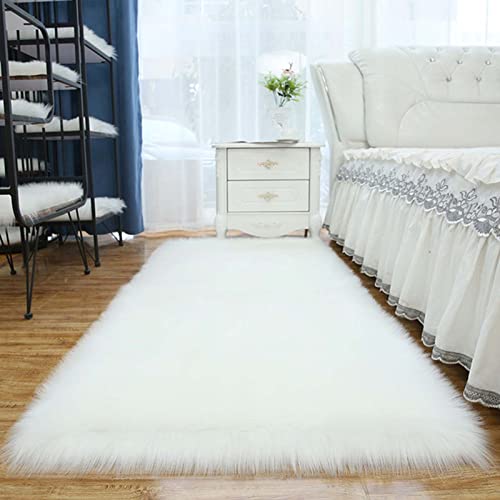 Flauschiger Kunstfell-Teppich für Wohnzimmer, 60 x 60 cm, superweicher Schaffell-Teppich, zotteliger seidiger Plüschteppich, Wollimitat, Schaffell-Imitat, Schlafzimmerteppiche, rechteckige Bodenmatte Flauschiger Kunstfell-Teppich für Wohnzimmer, 60 x 60 cm, superweicher Schaffell-Teppich, zotteliger seidiger Plüschteppich, Wollimitat, Schaffell-Imitat, Schlafzimmerteppiche, rechteckige Bodenmatte von Generisch