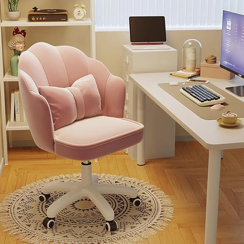Flauschiger Samt Schminkstuhl Verstellbarer Chefsessel Bürostuhl Computerstuhl Rosa Samt Schreibtischstuhl mit Drehfunktion Flauschiger Samt Schminkstuhl Verstellbarer Chefsessel Bürostuhl Computerstuhl Rosa Samt Schreibtischstuhl mit Drehfunktion von Generisch