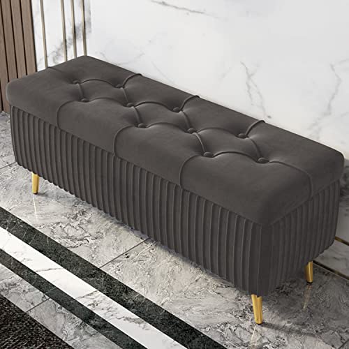 Fleece-Aufbewahrungsbank für Schlafzimmer, Wohnzimmer, Eingang, Innenbereich, Schuhwickelhocker mit Stauraum, Sofa-Hocker, 119,4 x 40,6 x 45,7 cm Fleece-Aufbewahrungsbank für Schlafzimmer, Wohnzimmer, Eingang, Innenbereich, Schuhwickelhocker mit Stauraum, Sofa-Hocker, 119,4 x 40,6 x 45,7 cm von Generisch