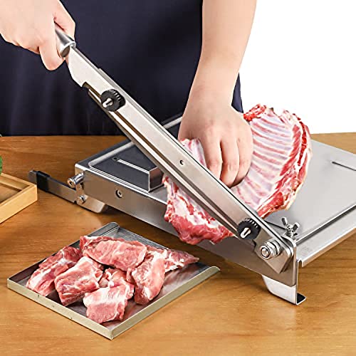 Fleischknochenschneider Maschine - Edelstahl Guillotine Slicer für Huhn, Ente, Fisch, Rind - Manueller Fleischschneider für Steak und gefrorenes Fleisch Fleischknochenschneider Maschine - Edelstahl Guillotine Slicer für Huhn, Ente, Fisch, Rind - Manueller Fleischschneider für Steak und gefrorenes Fleisch von Generisch