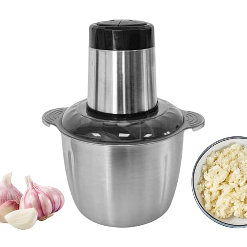 Fleischwolf | Fleischwolf Und hacker - 2L Multifunktionale Edelstahl-Küchenmaschine Zum Hacken Von Zwiebeln Burgern & Mehr – Kompakt Für Haushaltsküchen von Generisch