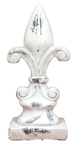 Fleur de Lis auf Sockel weiß Zeitlose Gartendeko Skulptur Gartenfigur Höhe 32cm Zement Fleur de Lis auf Sockel weiß Zeitlose Gartendeko Skulptur Gartenfigur Höhe 32cm Zement von Generisch