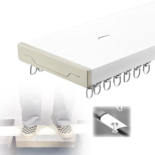 Flexible Vorhangschiene aus Aluminium zum einfachen Aufhängen und reibungslosen Verschieben von Duschvorhängen und Raumteilern, Decken- oder Wandhalterung, individuelle Länge Flexible Vorhangschiene aus Aluminium zum einfachen Aufhängen und reibungslosen Verschieben von Duschvorhängen und Raumteilern, Decken- oder Wandhalterung, individuelle Länge von Generisch