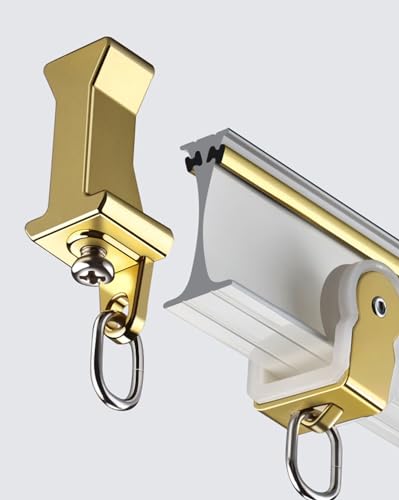 Flexible Vorhangschiene für Erkerfenster und Raumteiler, Champagner-Deckenschiene für Wohnzimmer, Schlafzimmer und Badezimmer, 5,8 m Größe, 1–6 m von Generisch