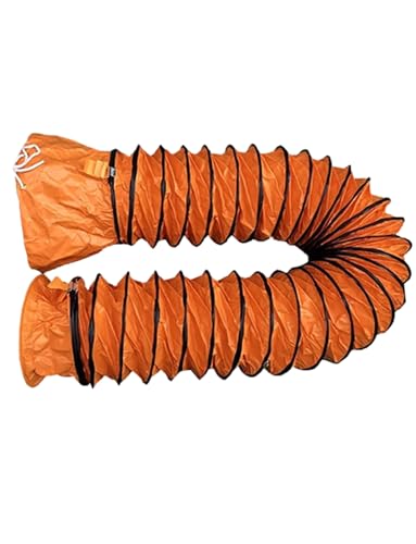 Flexibler PVC-Abluftschlauch for Abluftventilator, tragbarer Abluftschlauch, einfache Lagerung, Schutz-Trockner-Entlüftungsschlauch mit verstellbarem Seil und D-Ring(35cm) von Generisch