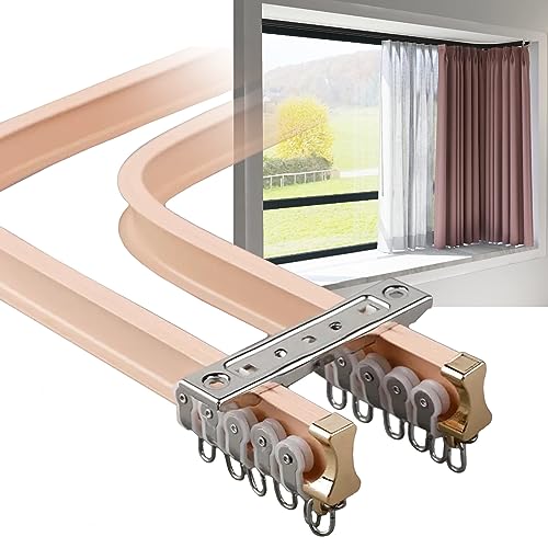 Flexibler biegbarer Deckenvorhang, strapazierfähig, Doppelschiene, Raumteiler, einfach zu installieren und zu biegen, ohne Verformung, platzsparende Lösung für mehr Privatsphäre Flexibler biegbarer Deckenvorhang, strapazierfähig, Doppelschiene, Raumteiler, einfach zu installieren und zu biegen, ohne Verformung, platzsparende Lösung für mehr Privatsphäre von Generisch