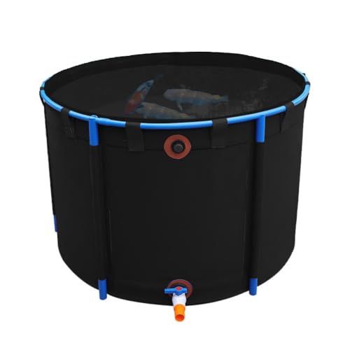 Flexibler oberirdischer Fischteich mit PVC-Auskleidung, runder Wasserrettungs-Pool, robuster Rahmen für Wassergärtnerei und Fischhaltung von Generisch