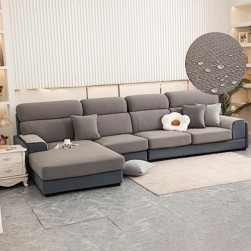 Flexibles Sofakissen, wasserdicht, elastische Bezüge, mehrere Größen, mehrere Farboptionen (graue Rückenlehne, M 60 - 90 cm), perfekt für Heimdekoration und Komfort von Generisch