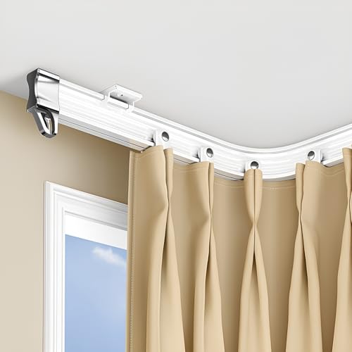Flexibles Vorhangschienensystem – biegbare Schiene für einfache Installation an Decke oder Wand – perfekt für Erkerfenster und Raumteiler in Wohnmobilen Flexibles Vorhangschienensystem – biegbare Schiene für einfache Installation an Decke oder Wand – perfekt für Erkerfenster und Raumteiler in Wohnmobilen von Generisch