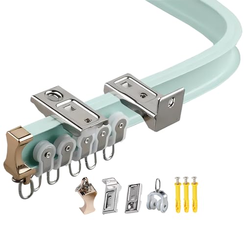 Flexibles Vorhangschienensystem – einfach zu installieren, gebogenes Design für Wand-/Deckenmontage, inklusive Zubehör, perfekt für Vorhänge und Vorhänge, vielseitig und verstellbar Flexibles Vorhangschienensystem – einfach zu installieren, gebogenes Design für Wand-/Deckenmontage, inklusive Zubehör, perfekt für Vorhänge und Vorhänge, vielseitig und verstellbar von Generisch