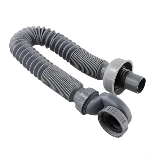 Flexibles flaches Badewannen-Duschabflussrohr, 90 cm, PP-P-Fall-Design, grau, mit Wasserdichtung und Auslaufschutz, für freistehende oder Wohnmobil-Wannen, platzsparend Flexibles flaches Badewannen-Duschabflussrohr, 90 cm, PP-P-Fall-Design, grau, mit Wasserdichtung und Auslaufschutz, für freistehende oder Wohnmobil-Wannen, platzsparend von Generisch