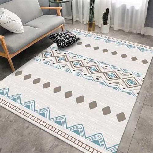 Flokati Teppich Graublaues geometrisches Formdesign verblasst oder fällt Nicht ab Waschbar blau Eingangstürmatte In Waschmaschine 50X80CM Flokati Teppich Graublaues geometrisches Formdesign verblasst oder fällt Nicht ab Waschbar blau Eingangstürmatte In Waschmaschine 50X80CM von Generisch
